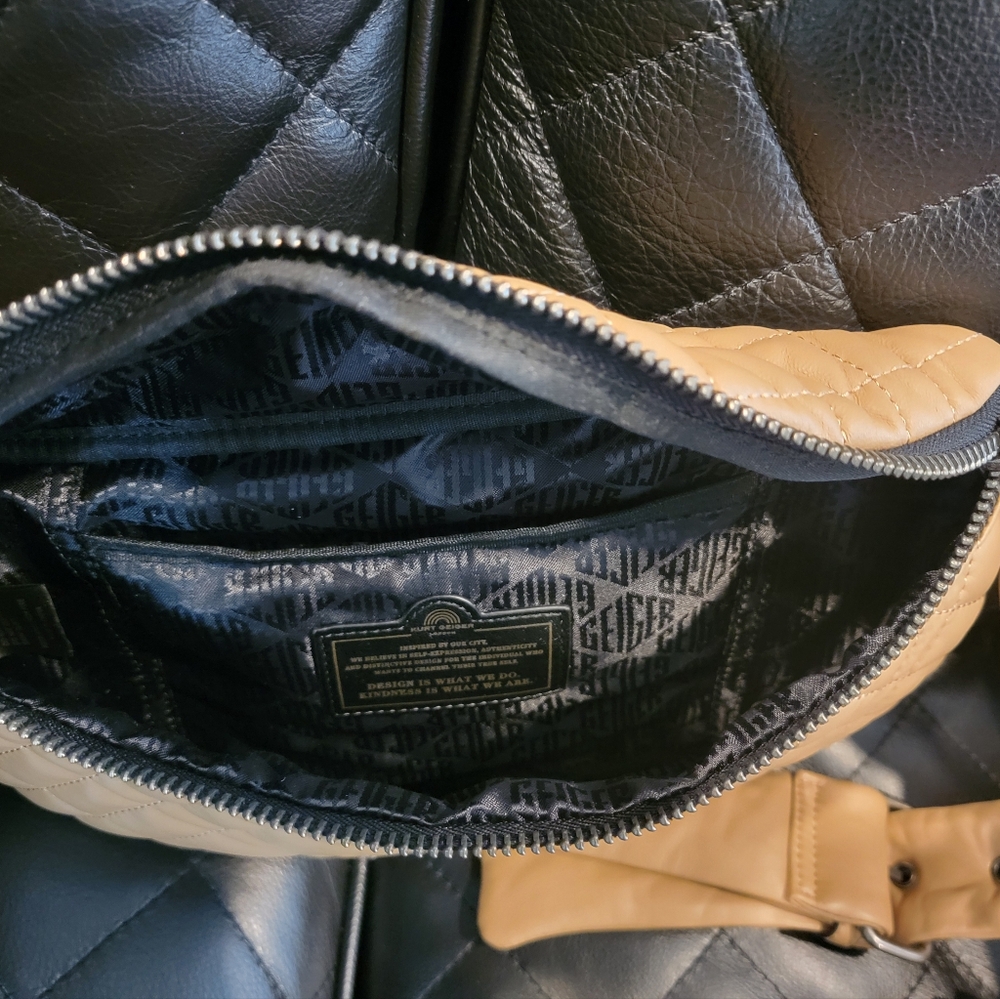 Kurt Geiger Beige Quilted Crossbody Bag - Picture 6 of 16